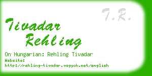 tivadar rehling business card